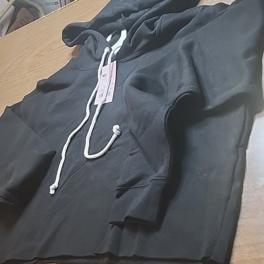 Wild Fable Cropped Hoodie, Ebony/Black, WZ54X, Women's Size XXL - Picture 2 of 6
